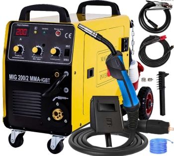 Spawarka inwertorowa Migomat MAGNUM MIG 200/2 MMA KN 200A 230V 400V MAG 3w1 Półautomat