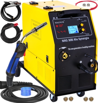 Spawarka inwertorowa Migomat MAGNUM MIG 308 ALU SYNERGIA 300A 400V MAG 3w1 Półautomat
