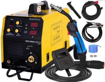 Spawarka inwertorowa Migomat MAGNUM MIG 220W MMA IGBT 200A 230V MAG 3w1 Półautomat Inwerterowy
