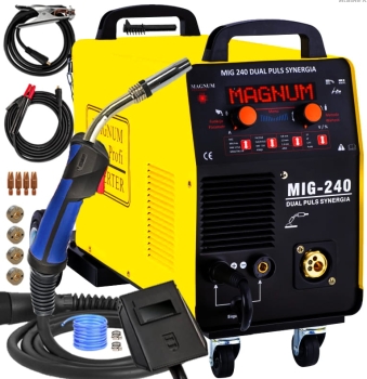 Spawarka inwertorowa Migomat MAGNUM MIG 240 Dual Puls SYNERGIA 200A 230V MAG MAG 3w1 Półautomat Inwerterowy