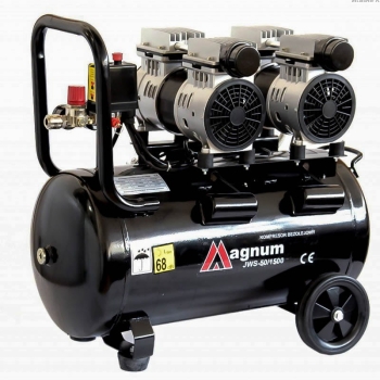 Sprężarka kompresor bezolejowy 50L MAGNUM JWS-50 8bar 2x750W 230V