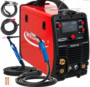 PÓŁAUTOMAT SPAWALNICZY MIGTEC MIG 200 LCD WELDMAN