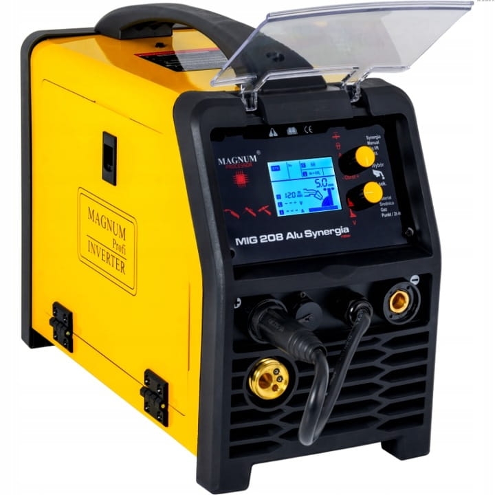 SPAWARKA-MAGNUM-MIG-208-ALU-SYNERGIA-200A-TIG-MMA-Cechy-dodatkowe-plynna-regulacja-pradu-spawania-uchwyt-EURO-wyswietlacz-LCD.JPG