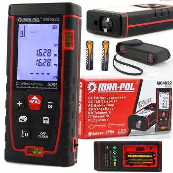 Dalmierz laserowy cyfrowy miernik odległości 50m MAR-POL M04022