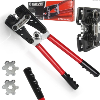 Zaciskarka ręczna do konektorów tulejek kabli końcówek MAR-POL HEX 6-50mm M49527