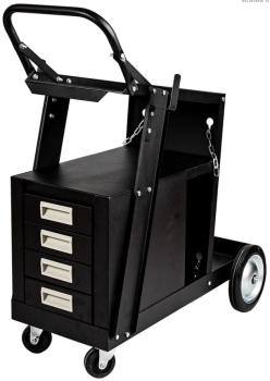 Wózek spawalniczy z szufladami do spawarek SPARTUS półka na butle mocna - SP-TR-110