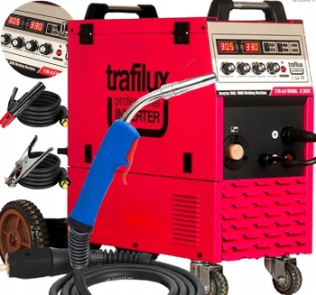 SPAWARKA INWERTOROWA SYNERGICZNA PÓŁAUTOMAT TRAFILUX TRAFIMIG 330C 400V 4x4