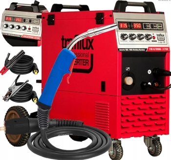 SPAWARKA INWERTOROWA SYNERGICZNA PÓŁAUTOMAT TRAFILUX TRAFIMIG 370C 400V 4x4