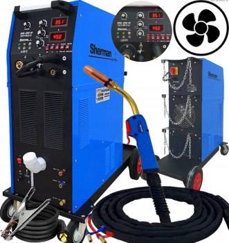 SPAWARKA INWERTOROWA MIGOMAT PÓŁAUTOMAT SHERMAN MIG 450M/4R 450A 400V
