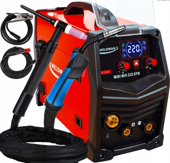 PÓŁAUTOMAT SPAWALNICZY 3w1 WELDMAN 220A SYNERGIA