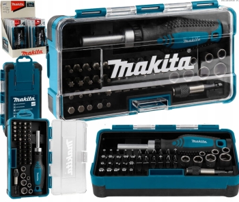 Zestaw Bitów Wkrętakowych z Grzechotką 47-części Śrubokręt Makita B-36170