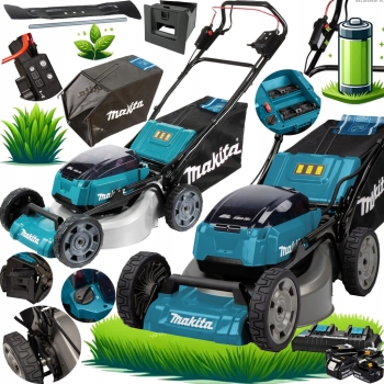 KOSIARKA Akumulatorowa MAKITA DLM462PT4 4x18V 46cm KOSZ 60L NAPĘD 4XBATERIE