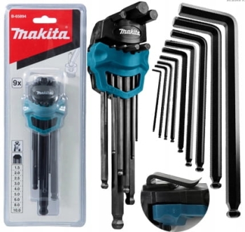 Zestaw Kluczy Imbusowych 1,5-10 mm, 9-częściowy B-65894 MAKITA