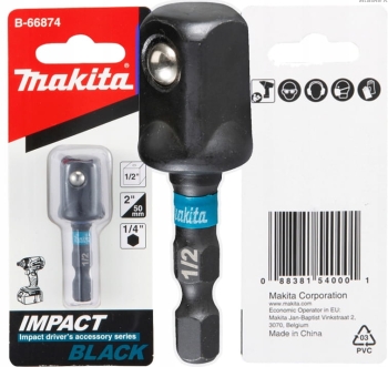 Adapter udarowy czarny, 1/2", 50 mm B-66874 MAKITA