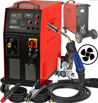 SPAWARKA INWERTOROWA MIGOMAT PÓŁAUTOMAT IDEAL V-MIG 330 4x4 DIGITAL MMA