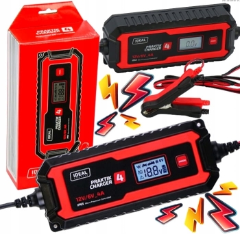 Prostownik AUTOMATYCZNY SAMOCHODOWY DO AKUMULATORA 6V 12V IDEAL CHARGER 4A