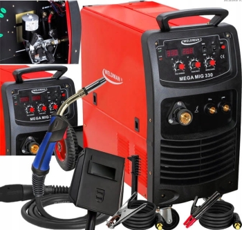 SPAWARKA INWERTOROWA MIGOMAT PÓŁAUTOMAT WELDMAN MEGA MIG 330 4x4 400V 330A