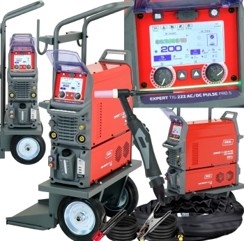 SPAWARKA INWERTEROWA IDEAL EXPERT TIG 222 AC/DC PFC PULSE Pro5 LCD WÓZEK