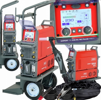 SPAWARKA INWERTEROWA IDEAL EXPERT TIG 230 AC/DC PFC PULSE Pro5 LCD WÓZEK