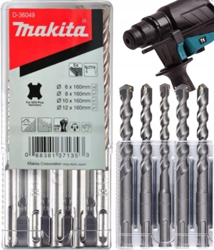 ZESTAW WIERTEŁ SDS-PLUS DO BETONU, MURU 6-12 5SZT. MAKITA D-36049