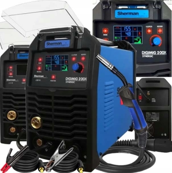 SPAWARKA INWERTOROWA SYNERGICZNA PÓŁAUTOMAT SHERMAN DIGIMIG 200X SYNERGIC
