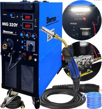 SPAWARKA INWERTOROWA PÓŁAUTOMAT SHERMAN MIG 320Y/4R MMA TIG LIFT UCHWYT 5M