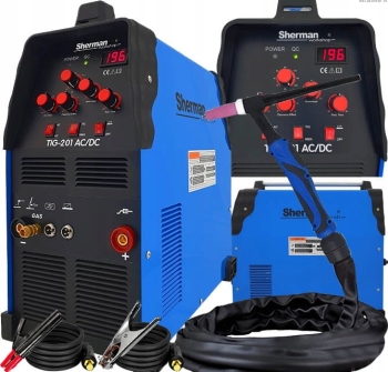SPAWARKA INWERTOROWA TIG HF DO ALUMINIUM SHERMAN TIG 201 AC/DC 230A 200A