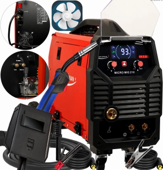 SPAWARKA INWERTOROWA MIGOMAT PÓŁAUTOMAT WELDMAN MICRO MIG 210 SYN 230V 200A