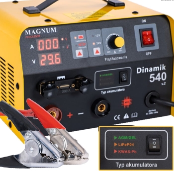 Prostownik Inwertorowy DINAMIK 540 V2 AGM/GEL/LiFePO4 12V/24V – MAGNUM
