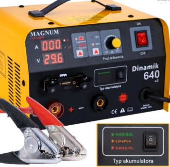 Prostownik Inwertorowy DINAMIK 640 V2 AGM/GEL/LiFePO4 12V/24V – MAGNUM