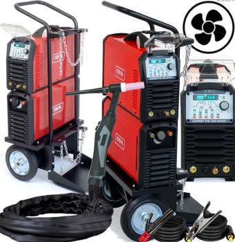 SPAWARKA INWERTEROWA IDEAL EXPERT TIG 220 AC/DC PULSE WÓZEK 230V MMA AC/DC
