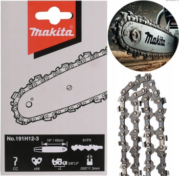 ŁAŃCUCH PILARKI MAKITA 191H12-3 Łańcuch tnący K9 40cm 1.3mm 3/8" 56 ogniw