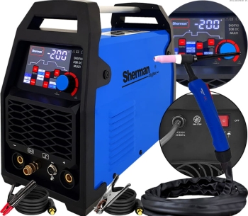 SPAWARKA INWERTOROWA TIG HF SHERMAN DIGITIG 208 DC MULTI 200A 230V LED
