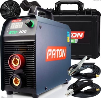 SPAWARKA INWERTOROWA ELEKTRODOWA PATON ECO-200A Z WALIZKĄ 230V MMA TIG