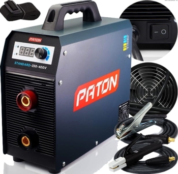 SPAWARKA INWERTOROWA ELEKTRODOWA PATON STANDARD-350A 400V MMA TIG HOT START
