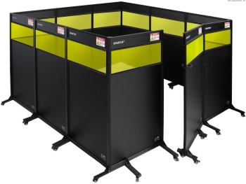 ZABUDOWA STANOWISKA Z PODGLĄDEM 3360x3300 DO SPAWANIA LASEROWEGO SPARTUS