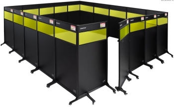 ZABUDOWA STANOWISKA Z PODGLĄDEM 5560x5500 DO SPAWANIA LASEROWEGO SPARTUS