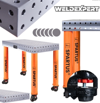 PROFESJONALNY STÓŁ SPAWALNICZY SPARTUS HERMES 3D 1000x800x100mm D16 4 NOGI