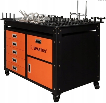 STÓŁ SPAWALNICZY NA KÓŁKACH SPARTUS 1200x750x820mm D16 Z SZUFLADAMI ZESTAW