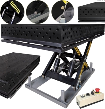 STÓŁ SPAWALNICZY SPARTU SPARTUS MAXIMUS 3D 3000x1500x200 NA PODNOŚNIKU D28