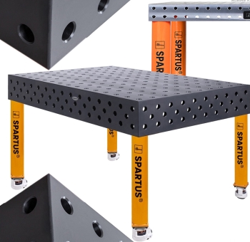 STÓŁ SPAWALNICZY SPARTUS MAXIMUS 3D KOŁA 4 1500 x 1000 x 200 SYSTEM FI 28