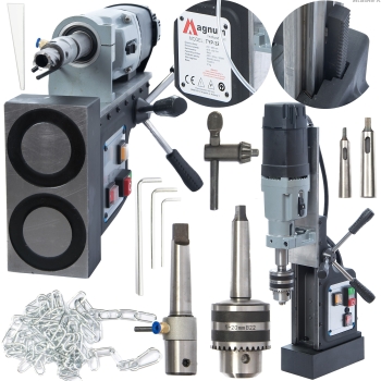 WIERTARKA GWINCIARKA MAGNETYCZNA MAGNUMU W HGMD32-60 M30 1800W 230V 2 BIEGI