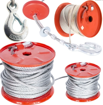 PROFESJONALNY BĘBEN WCIĄGARKI ELEKTRYCZNEJ HAK LINA 20M 4.5 SHZ-600 MAGNUM