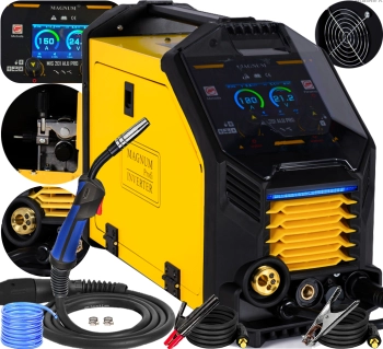 SPAWARKA MAGNUM MIG 201 ALU PRO SYNERGIA 200A TIG MMA 230V PULS ALUMINIUM