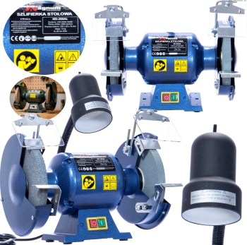 PROFESJONALNA SZLIFIERKA STOŁOWA MAGNUM LAMPA 200 MM 550W PROFI 230V