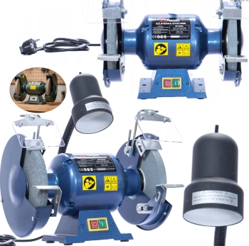 PROFESJONALNA SZLIFIERKA STOŁOWA MAGNUM LAMPA 150 MM 375W PROFI 230V