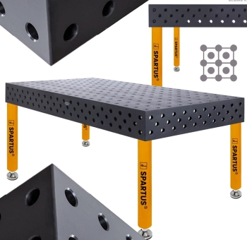 STÓŁ SPAWALNICZY SPARTUS MAXIMUS 3D 2000x100x200mm DIAGONALNY D28 4 NOG