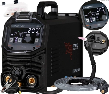 SPAWARKA INWERTOROWA TIG HF SPARTUS XPro TIG 200P DC 230V 200A UCHWYT 8M